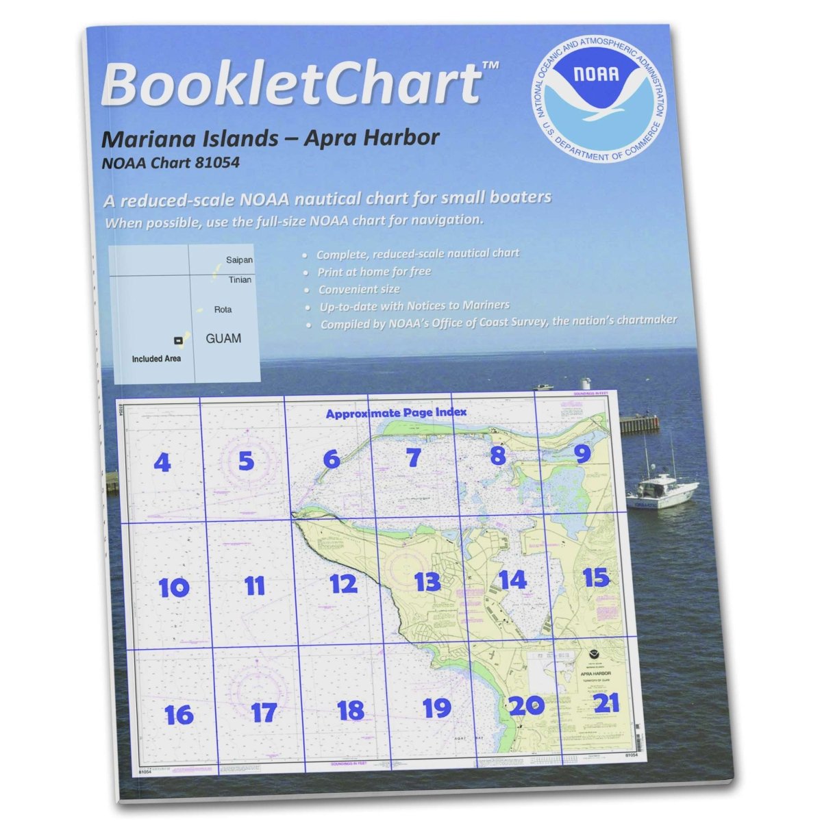 NOAA Booklet Chart 81054: Mariana Islands Apra Harbor: Guam - Life Raft Professionals