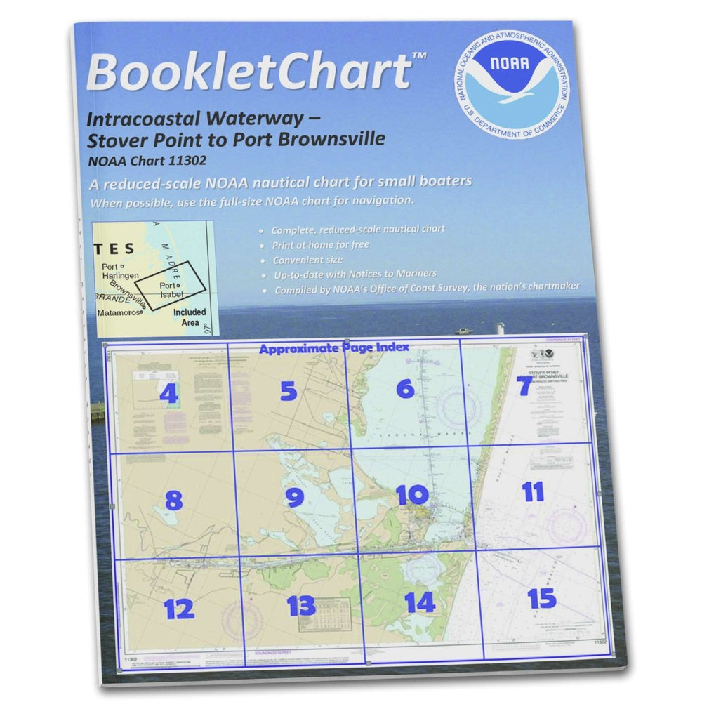 NOAA BookletChart 11302: Intracoastal Waterway Stover Point to Port Brownsville: Including Braz. - Life Raft Professionals
