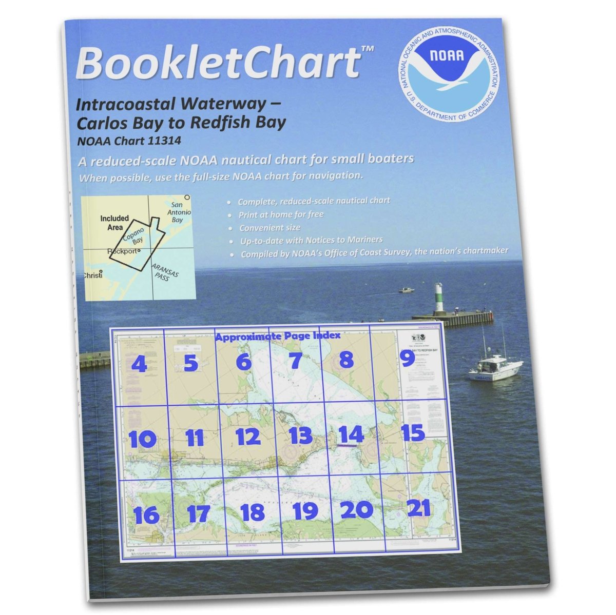 NOAA BookletChart 11314: Intracoastal Waterway Carlos Bay to Redfish Bay: Including Copano Bay - Life Raft Professionals