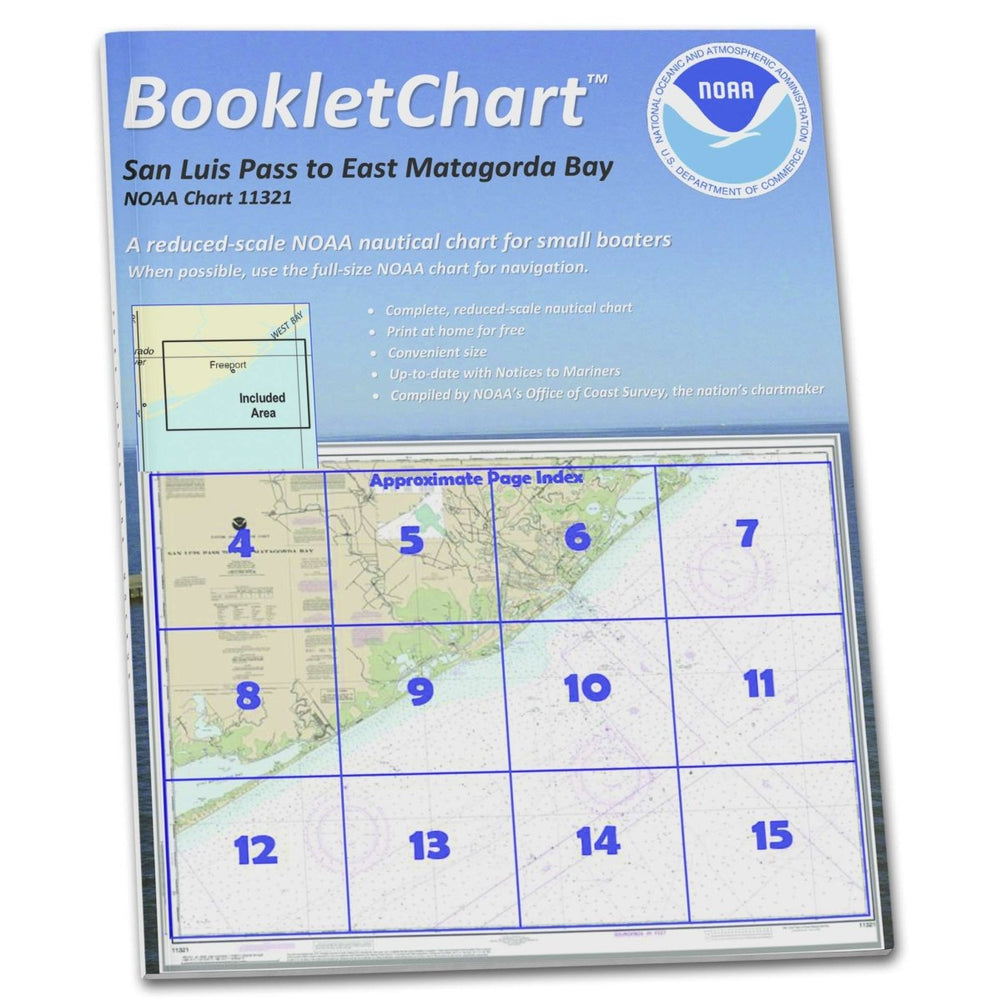NOAA BookletChart 11321: San Luis Pass to East Matagorda Bay - Life Raft Professionals