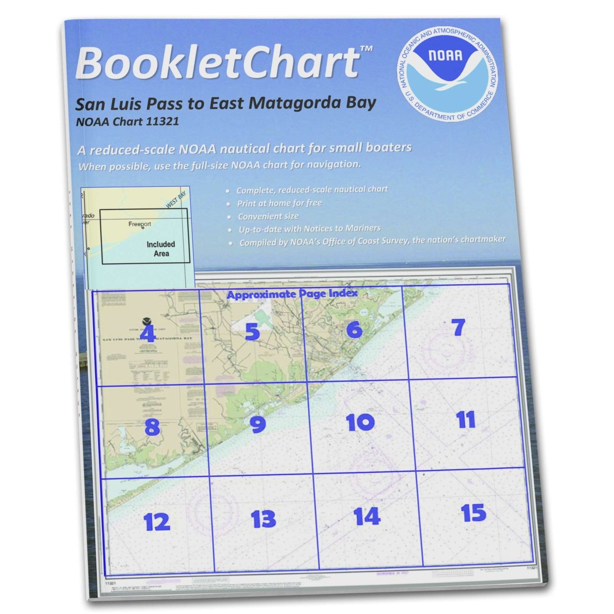 NOAA BookletChart 11321: San Luis Pass to East Matagorda Bay - Life Raft Professionals