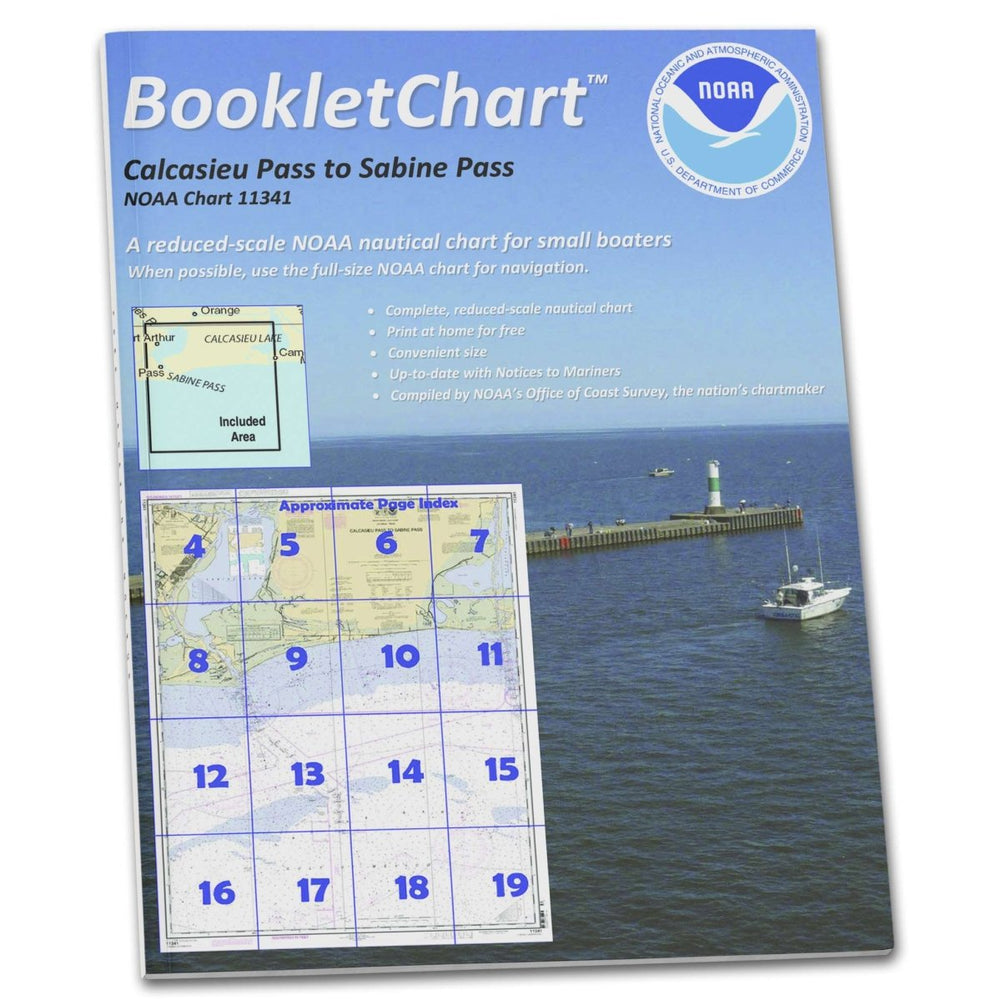 NOAA BookletChart 11341: Calcasieu Pass to Sabine Pass - Life Raft Professionals