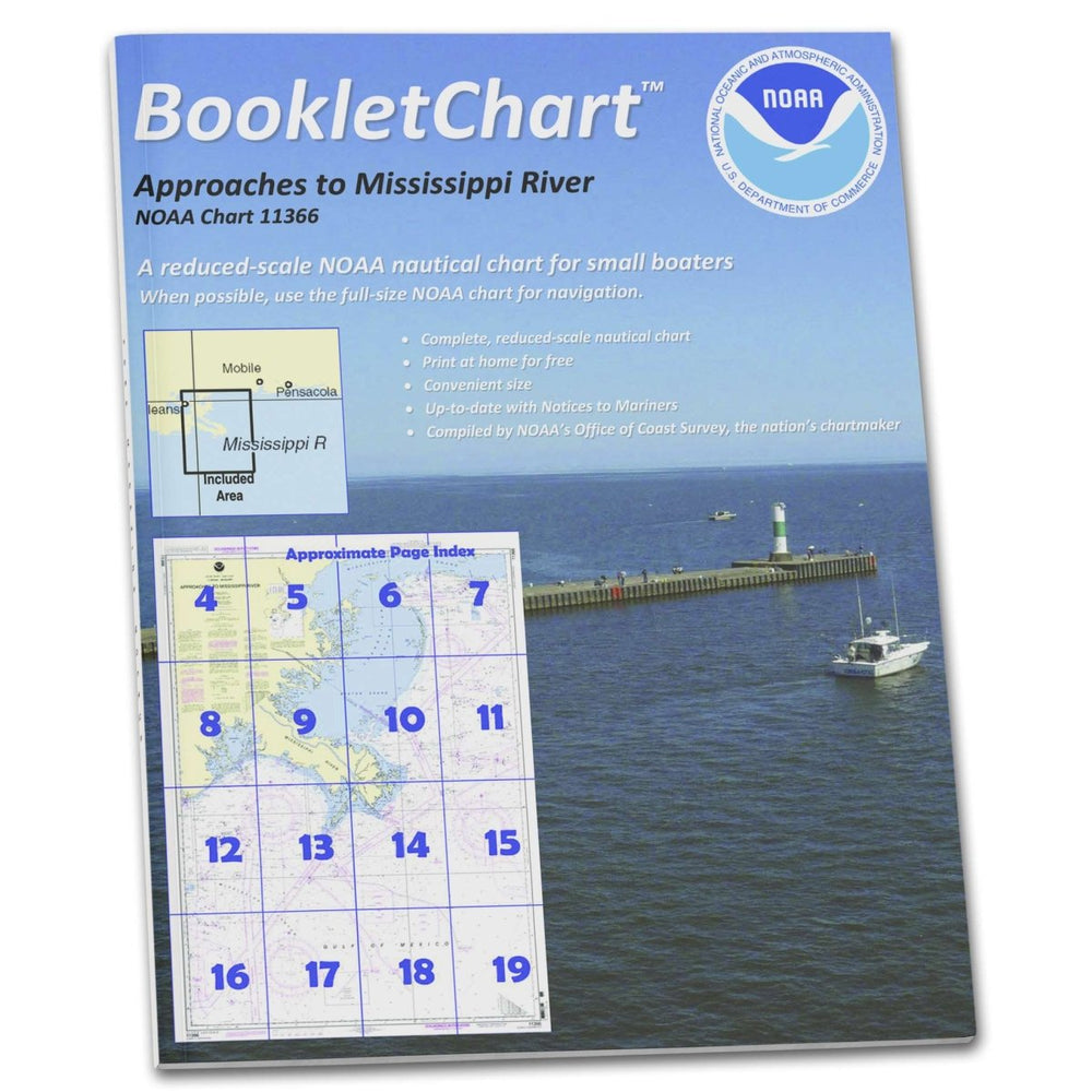 NOAA BookletChart 11366: Approaches to Mississippi River - Life Raft Professionals