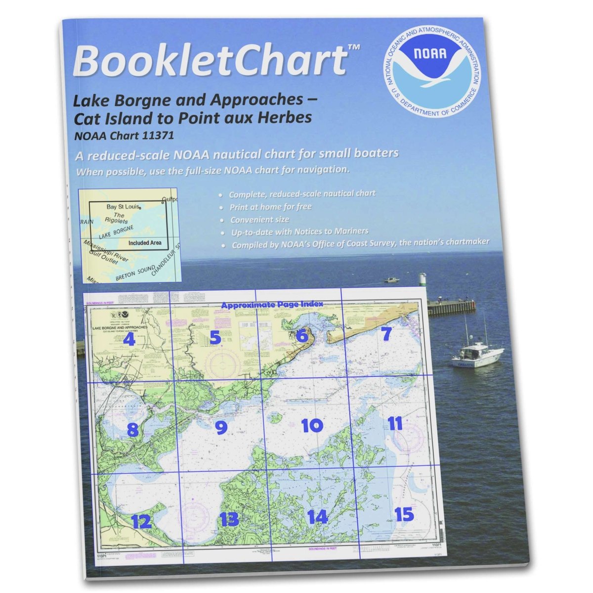 NOAA BookletChart 11371: Lake Borgne and approaches Cat Island to Point aux Herbes - Life Raft Professionals