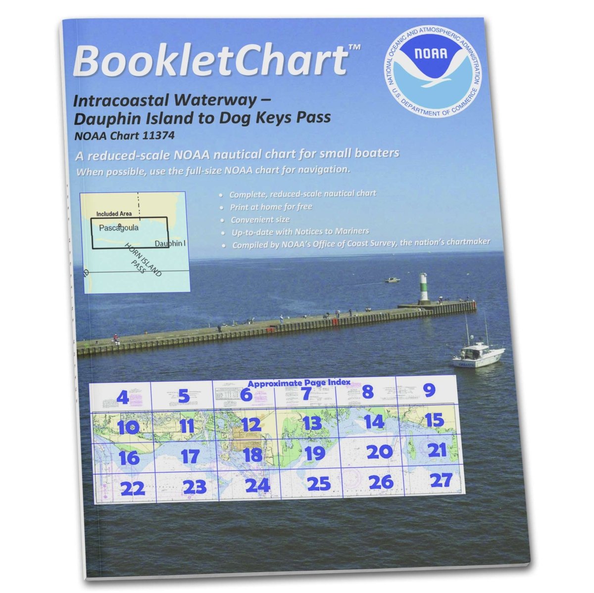 NOAA BookletChart 11374: Intracoastal Waterway Dauphin Island to Dog Keys Pass - Life Raft Professionals