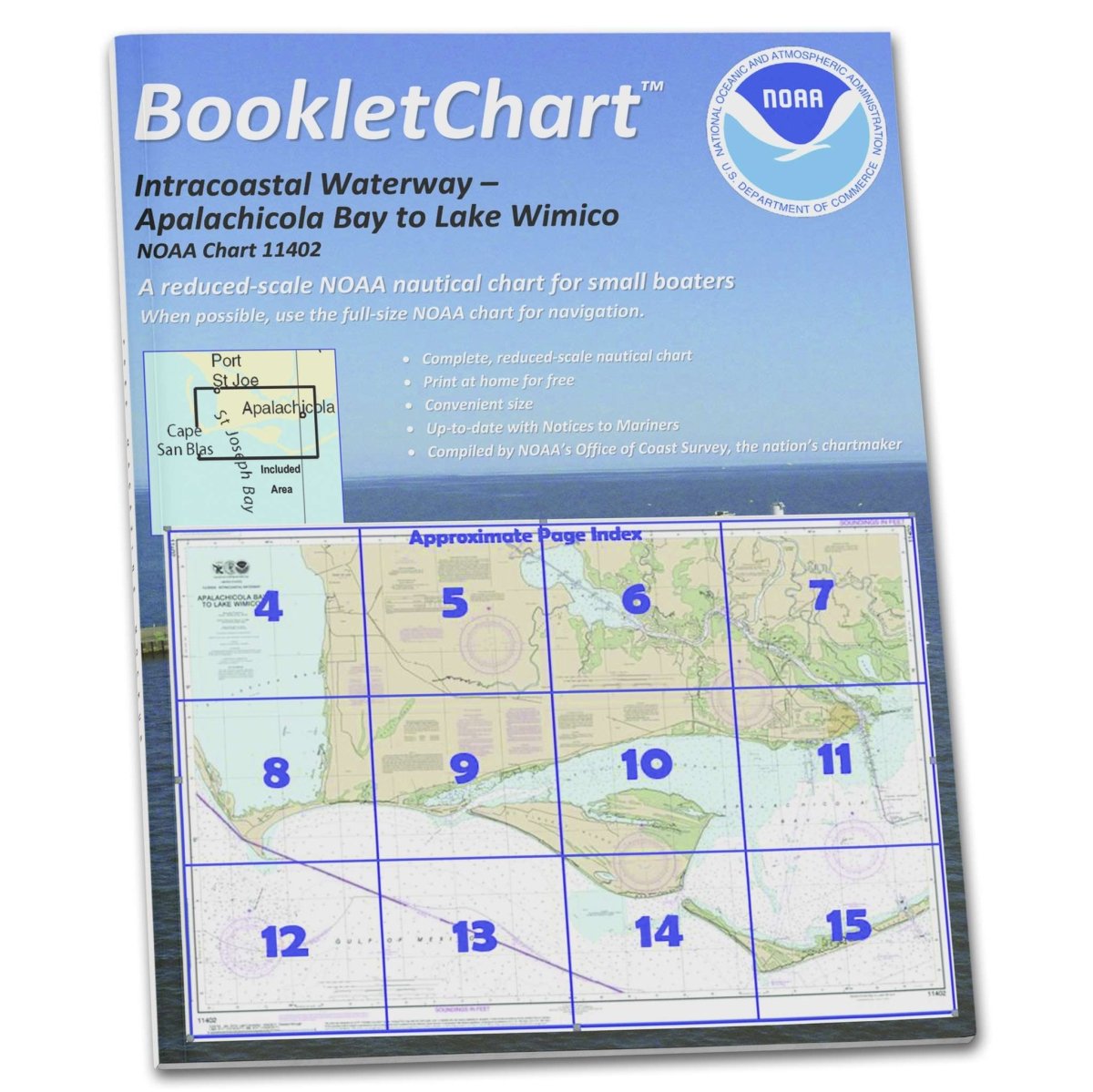 NOAA BookletChart 11402: Intracoastal Waterway Apalachicola Bay to Lake Wimico - Life Raft Professionals