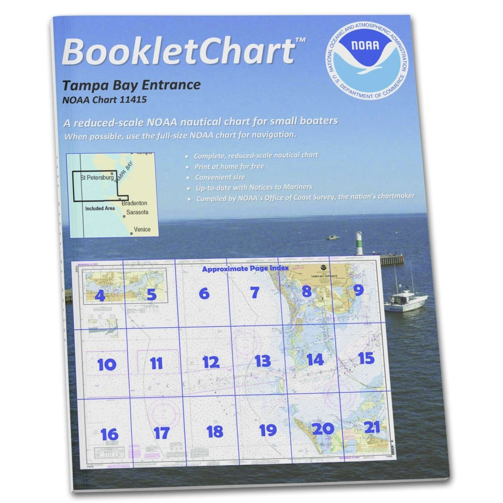 NOAA BookletChart 11415: Tampa Bay Entrance; Manatee River Extension - Life Raft Professionals