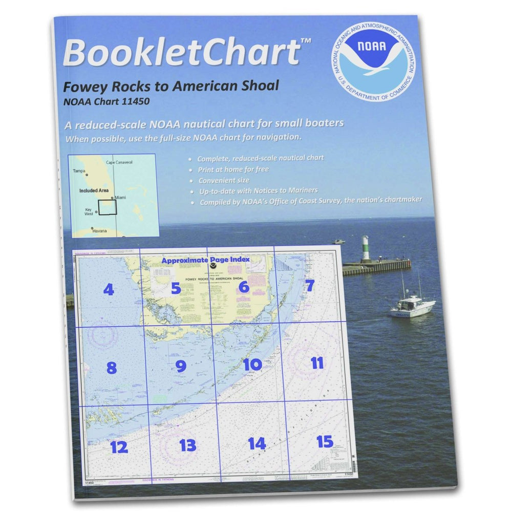 NOAA BookletChart 11450: Fowey Rocks to American Shoal - Life Raft Professionals