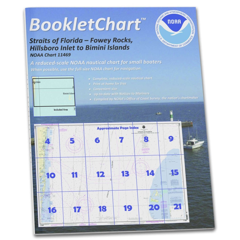 NOAA BookletChart 11469: Straits of Florida Fowey Rocks: Hillsboro Inlet to Bimini Islands: Bah. - Life Raft Professionals