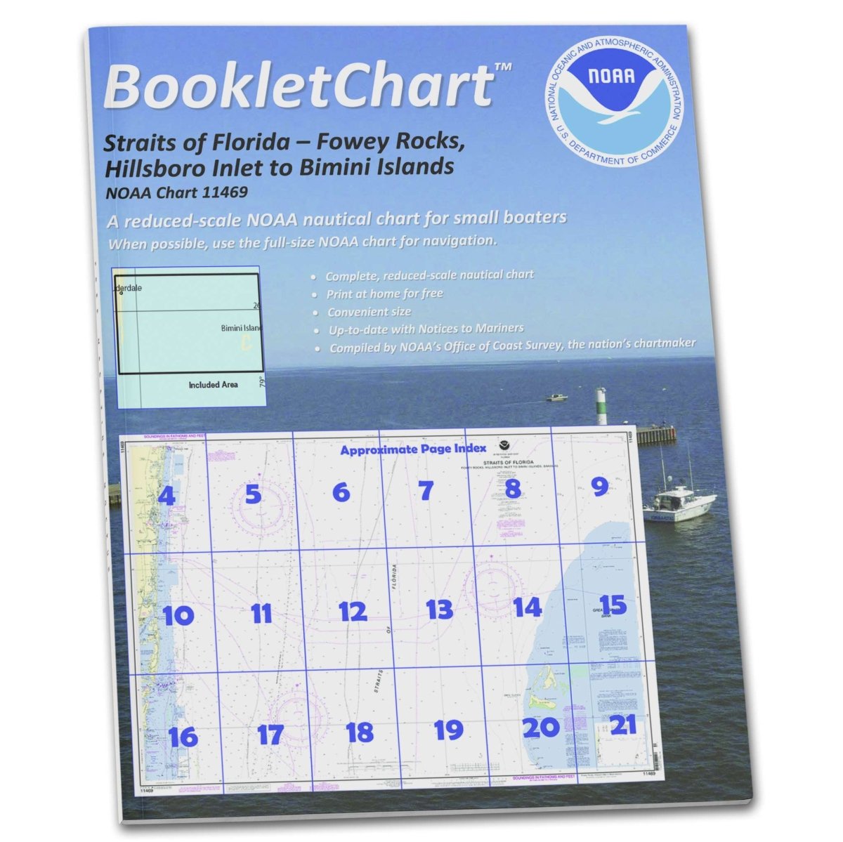 NOAA BookletChart 11469: Straits of Florida Fowey Rocks: Hillsboro Inlet to Bimini Islands: Bah. - Life Raft Professionals