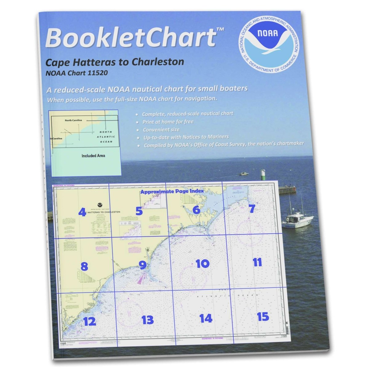 NOAA BookletChart 11520: Cape Hatteras to Charleston - Life Raft Professionals