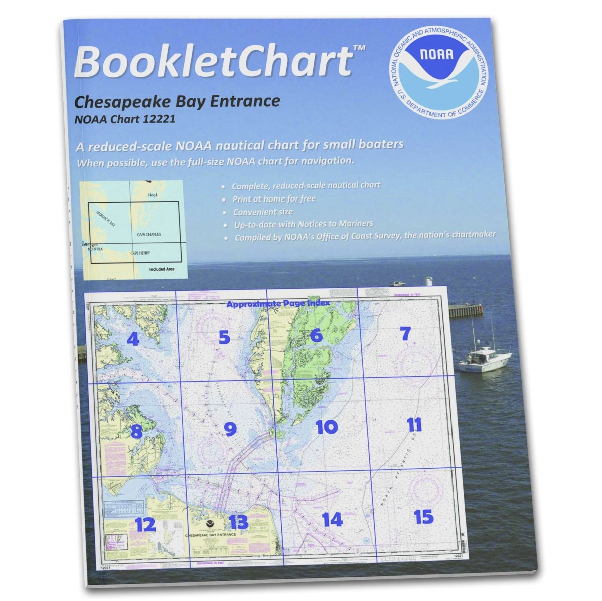 NOAA BookletChart 12221: Chesapeake Bay Entrance - Life Raft Professionals