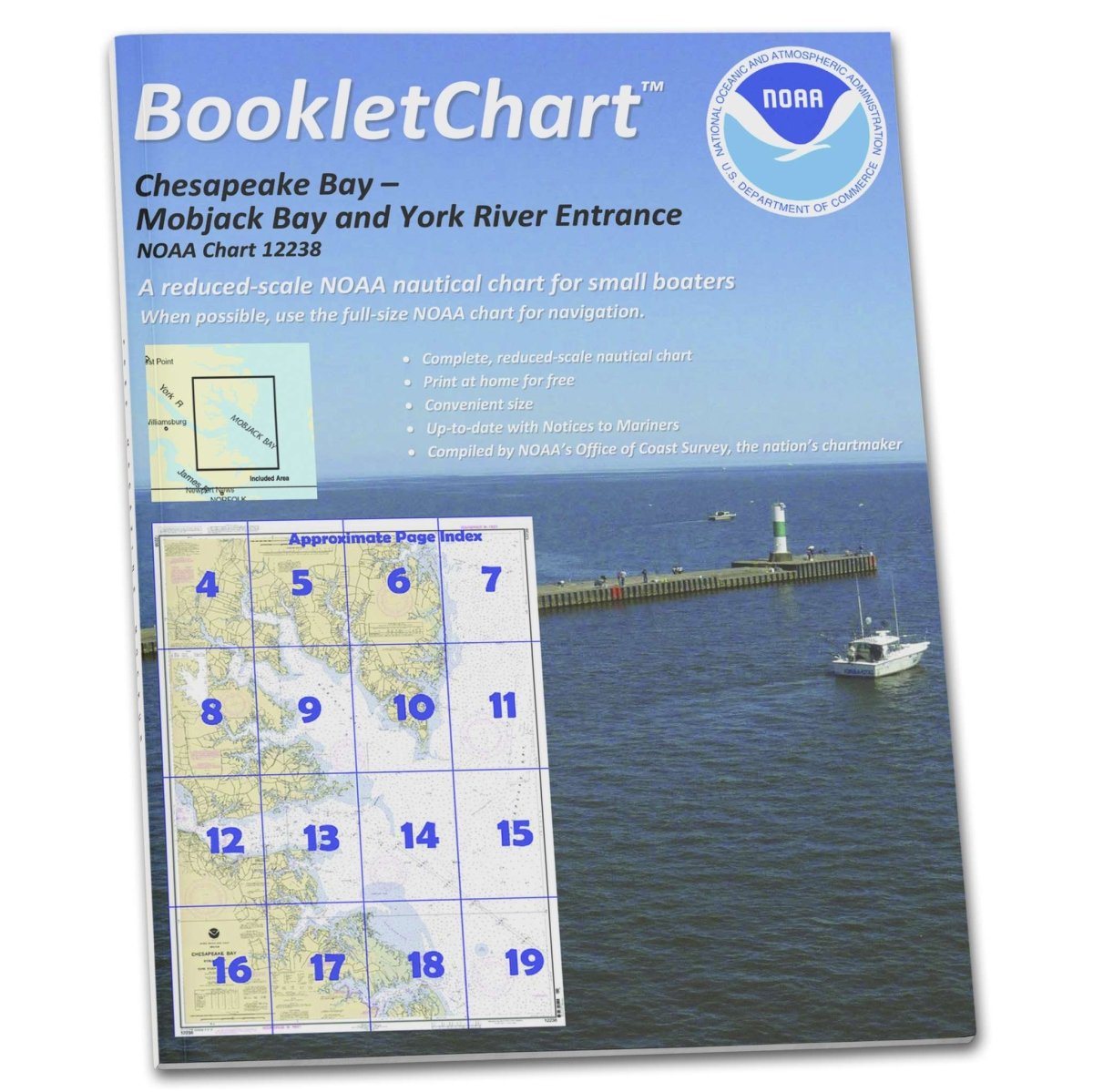 NOAA BookletChart 12238: Chesapeake Bay Mobjack Bay and York River Entrance - Life Raft Professionals