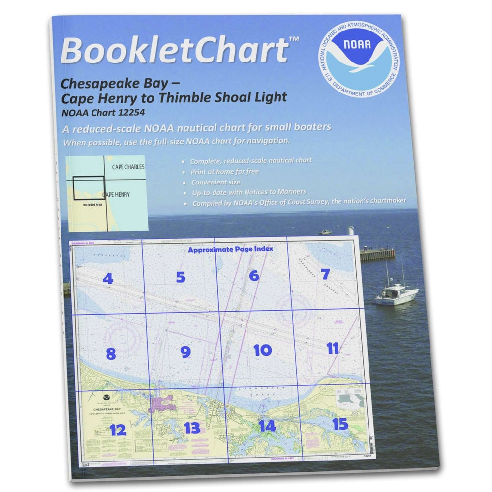 NOAA BookletChart 12254: Chesapeake Bay Cape Henry to Thimble Shoal Light - Life Raft Professionals