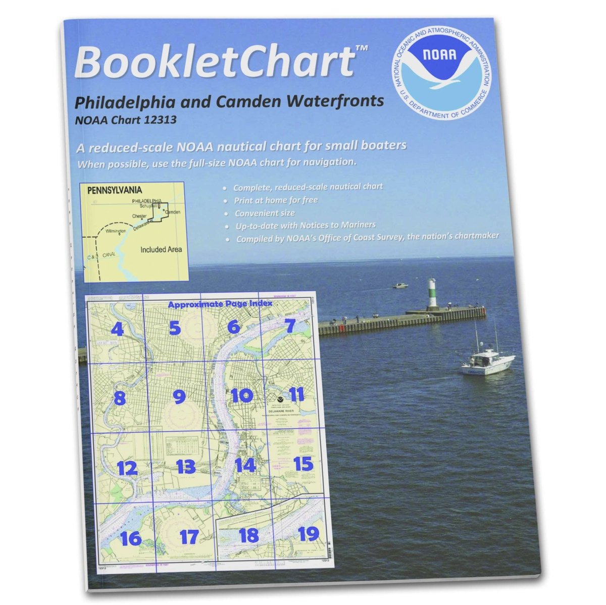 NOAA BookletChart 12313: Philadelphia and Camden Waterfronts - Life Raft Professionals