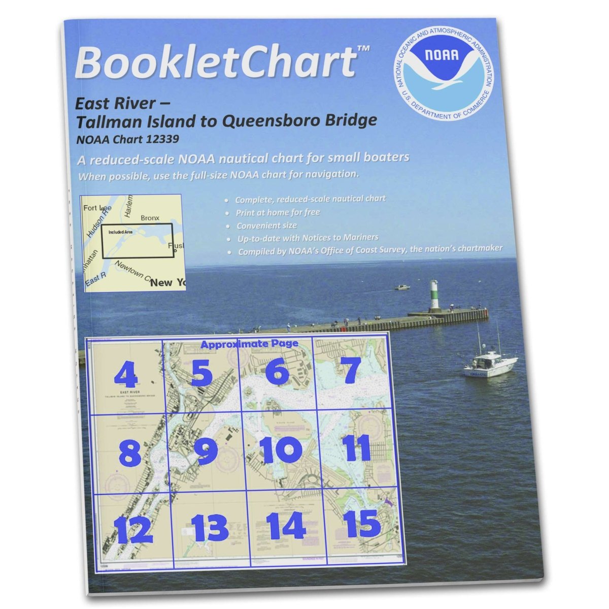 NOAA BookletChart 12339: East River Tallman Island to Queensboro Bridge - Life Raft Professionals