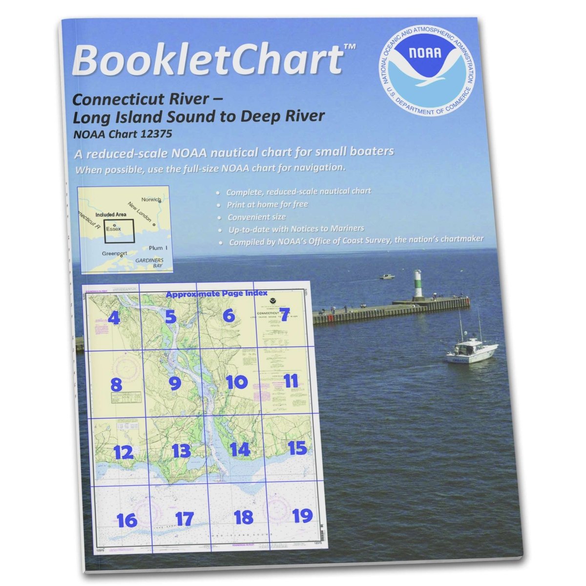 NOAA BookletChart 12375: Connecticut River Long lsland Sound to Deep River - Life Raft Professionals