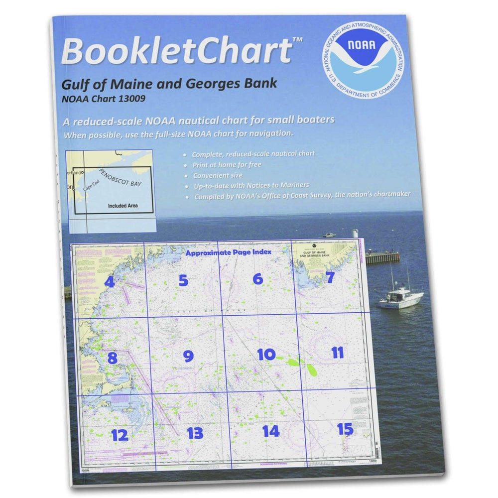 NOAA BookletChart 13009: Gulf of Maine and Georges Bank - Life Raft Professionals