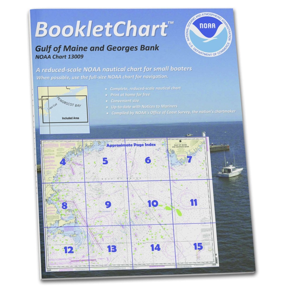 NOAA BookletChart 13009: Gulf of Maine and Georges Bank - Life Raft Professionals