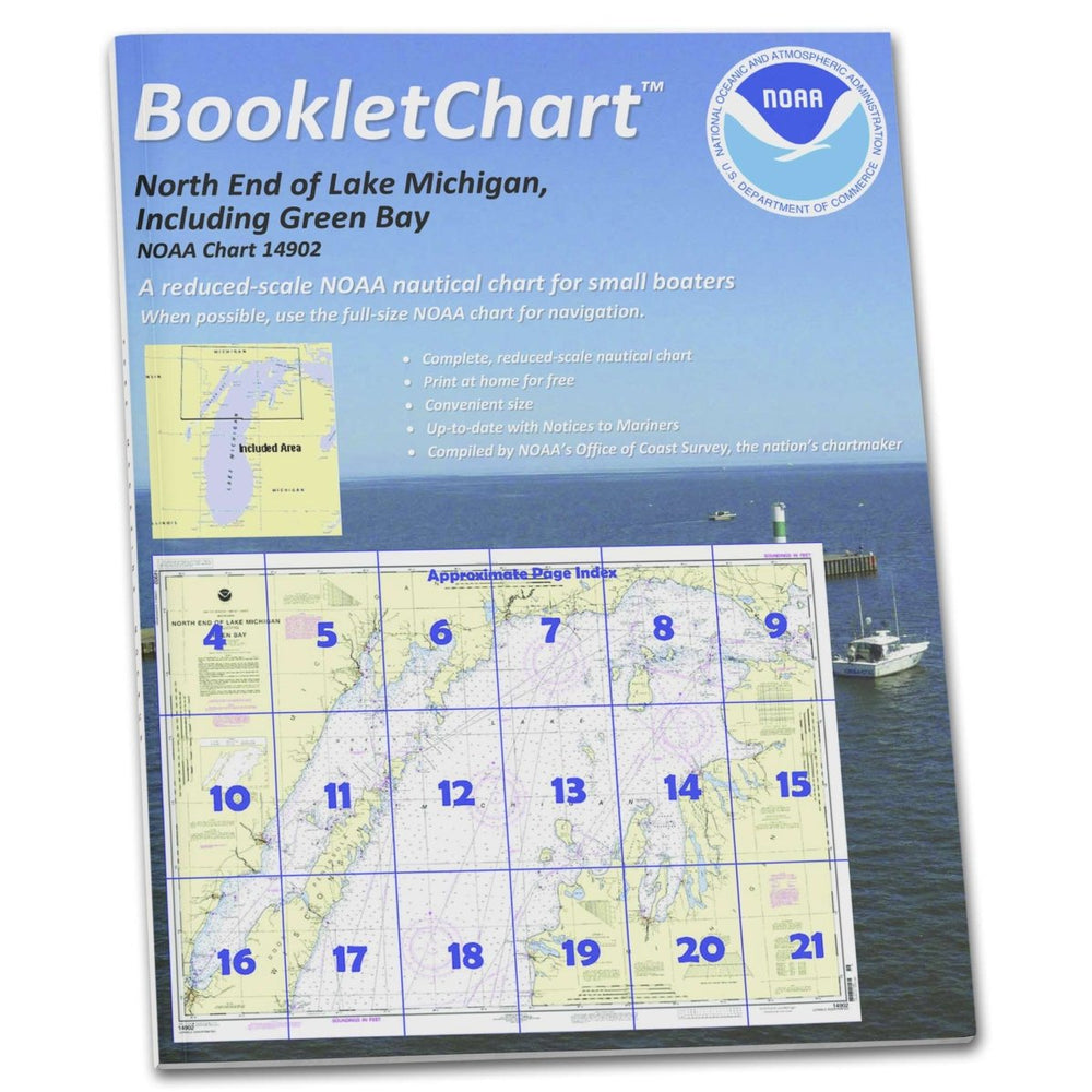 NOAA BookletChart 14902: North end of Lake Michigan: Including Green Bay - Life Raft Professionals