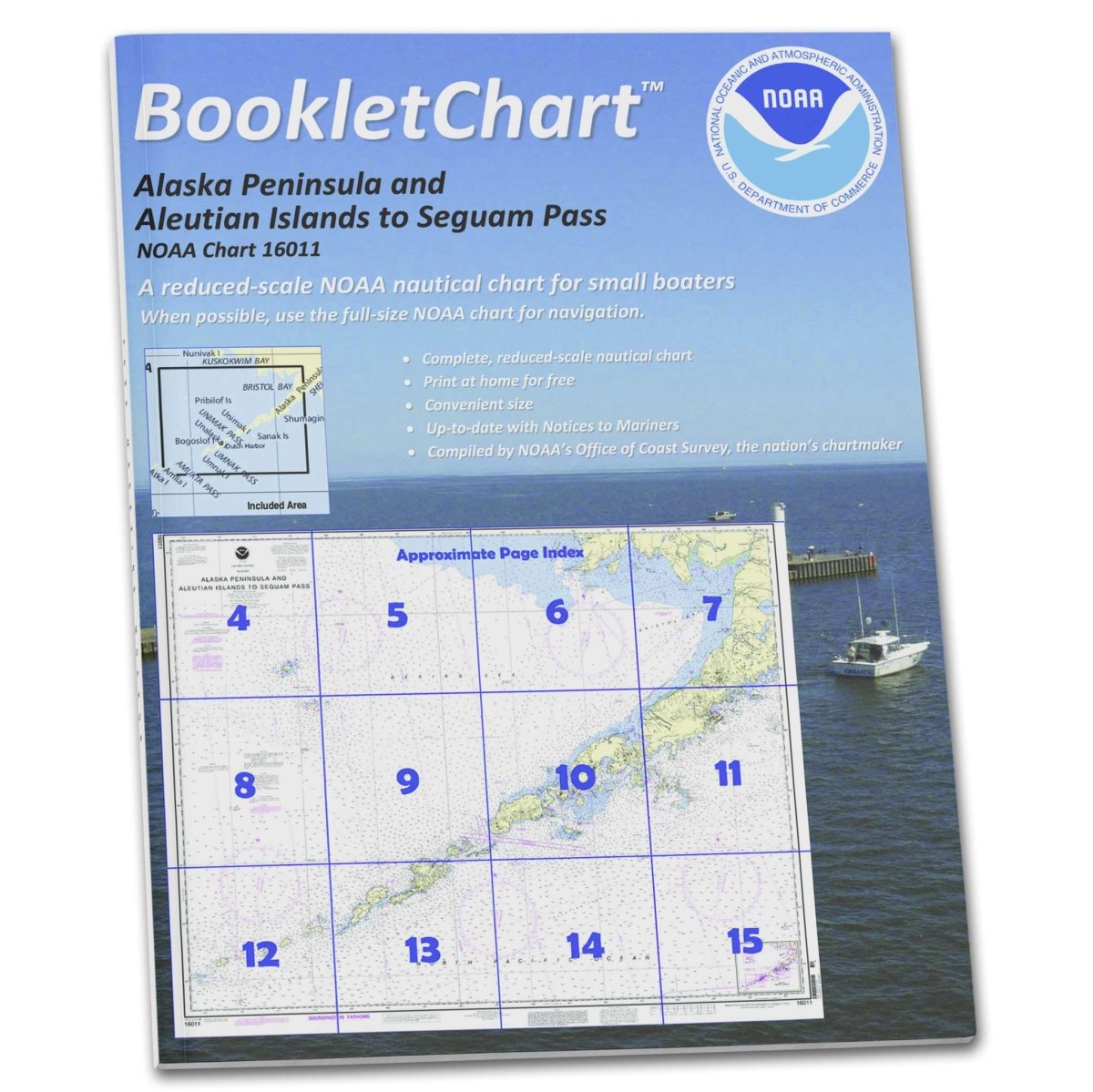 NOAA BookletChart 16011: Alaska Peninsula and Aleutian Islands to Seguam Pass - Life Raft Professionals