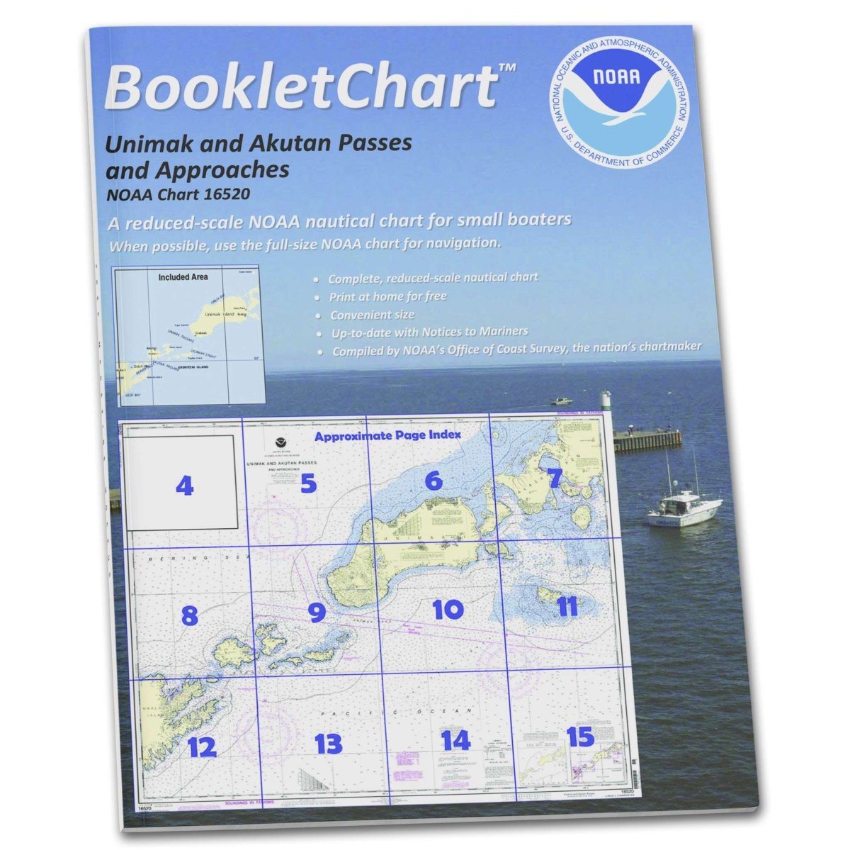 NOAA BookletChart 16520: Unimak and Akutan Passes and approaches; Amak Island - Life Raft Professionals