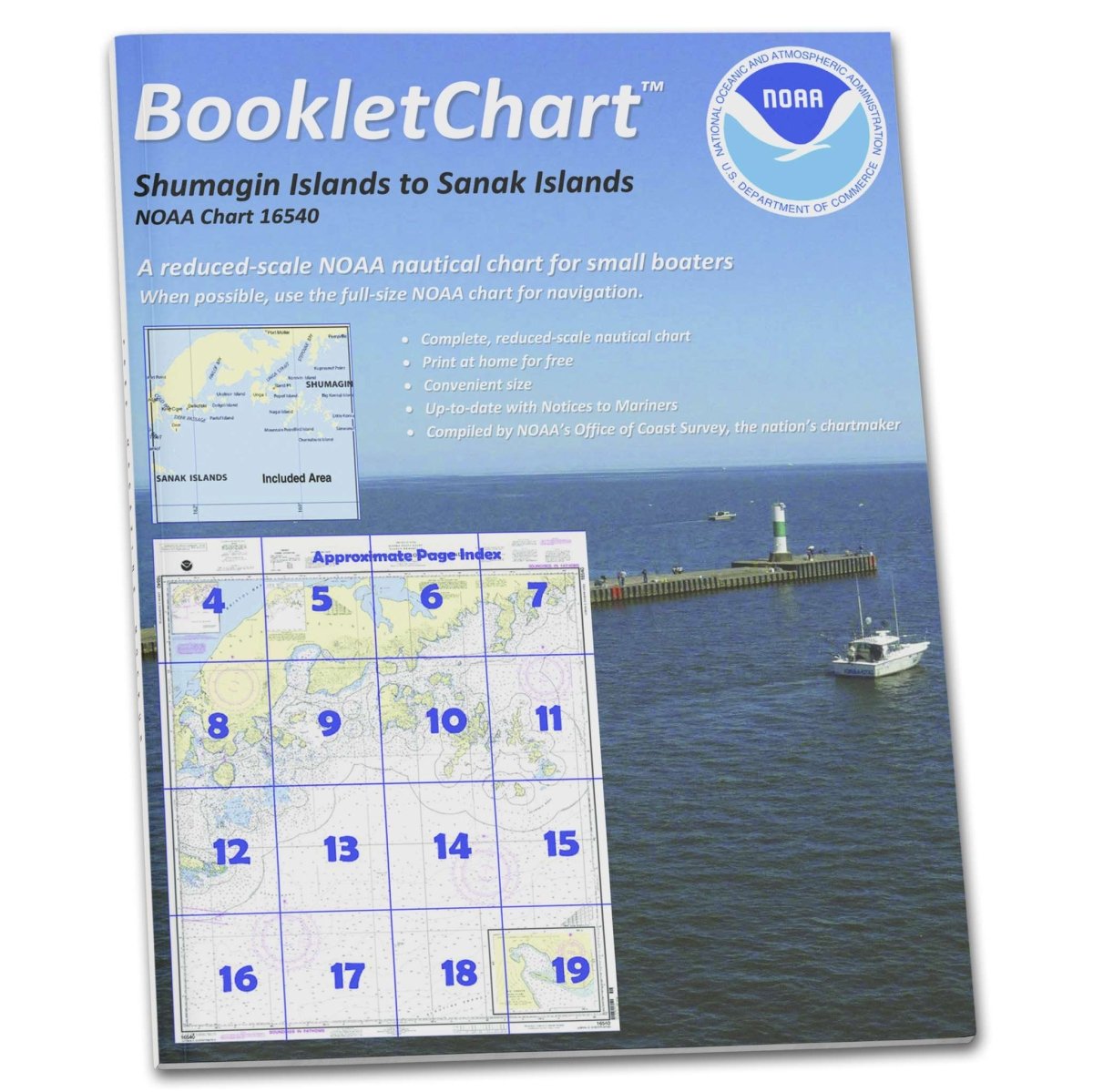 NOAA BookletChart 16540: Shumagin Islands to Sanak Islands; Mist Harbor - Life Raft Professionals
