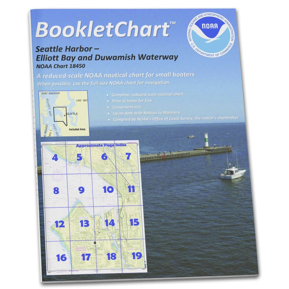 NOAA BookletChart 18450: Seattle Harbor: Elliott Bay and Duwamish Waterway - Life Raft Professionals