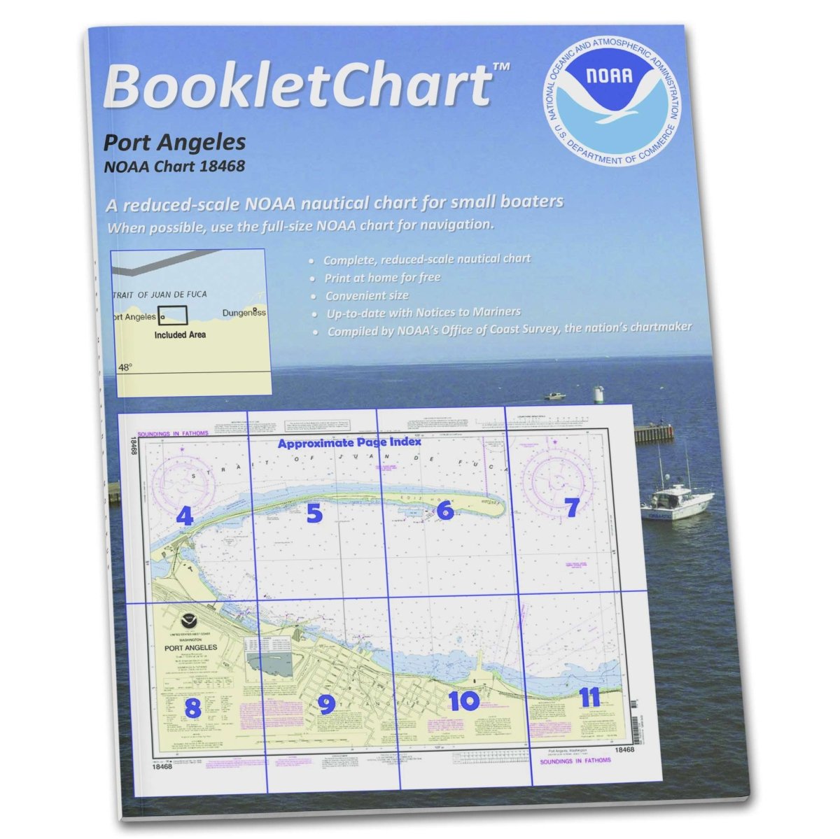 NOAA BookletChart 18468: Port Angeles - Life Raft Professionals