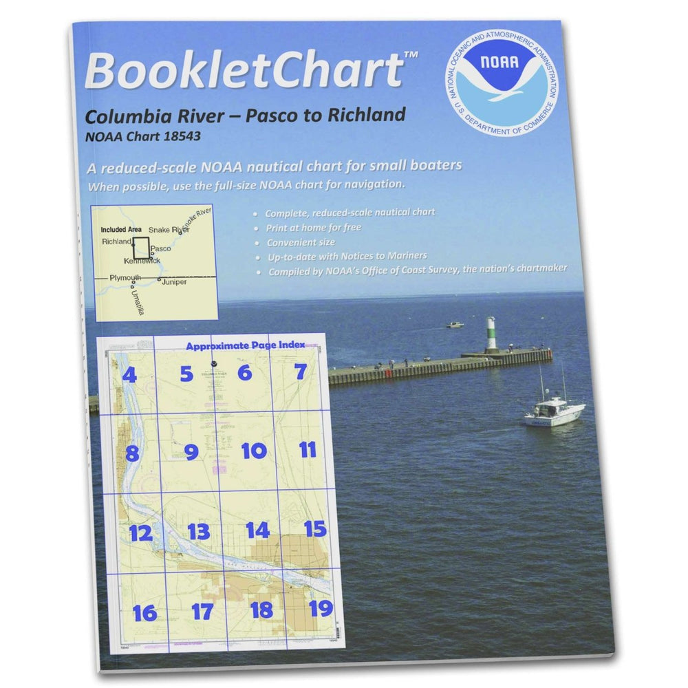 NOAA BookletChart 18543: Columbia River Pasco to Richland - Life Raft Professionals