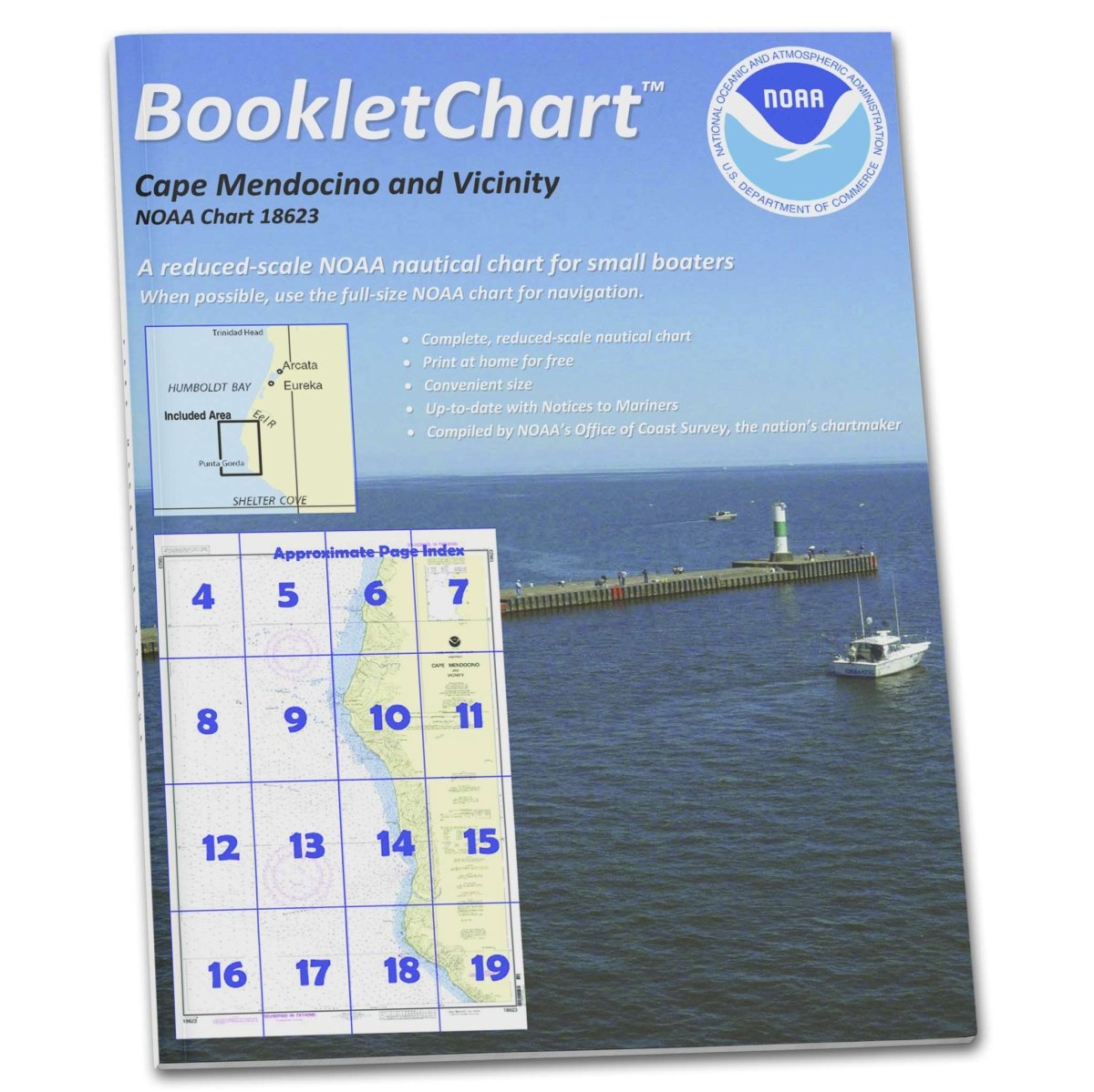 NOAA BookletChart 18623: Cape Mendocino and Vicinity - Life Raft Professionals