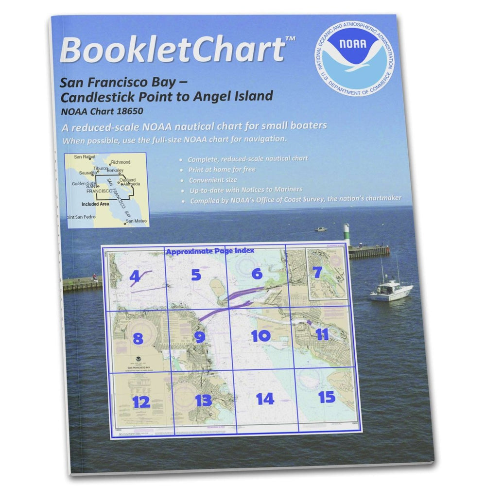 NOAA BookletChart 18650: San Francisco Bay Candlestick Point to Angel Island - Life Raft Professionals