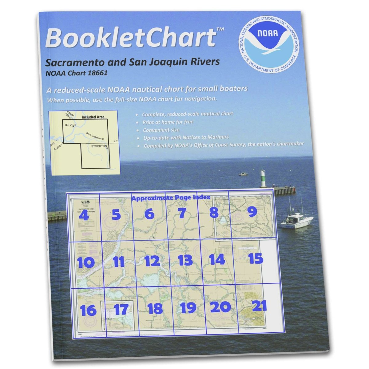 NOAA BookletChart 18661: Sacramento and San Joaquin Rivers Old River: Middle River and San Joaq. - Life Raft Professionals