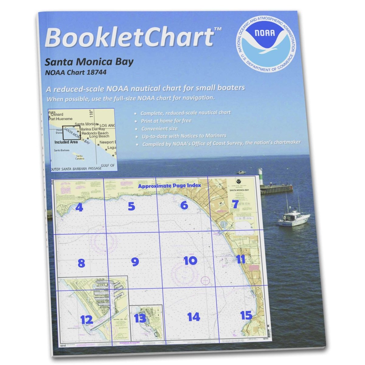 NOAA BookletChart 18744: Santa Monica Bay; King Harbor - Life Raft Professionals