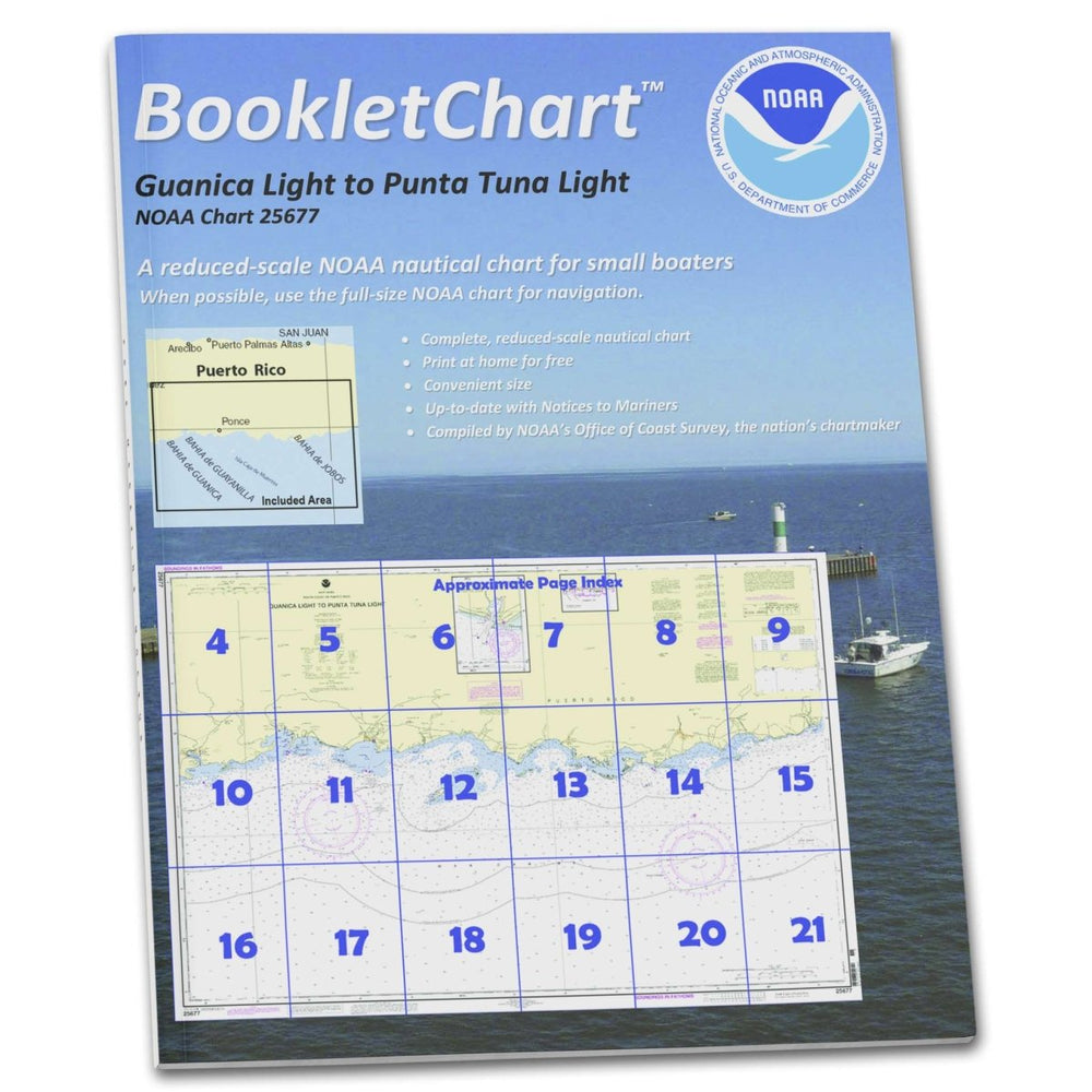 NOAA BookletChart 25677: South Coast of Puerto Rico Guanica Light to Punta Tuna Light; Las Marea. - Life Raft Professionals