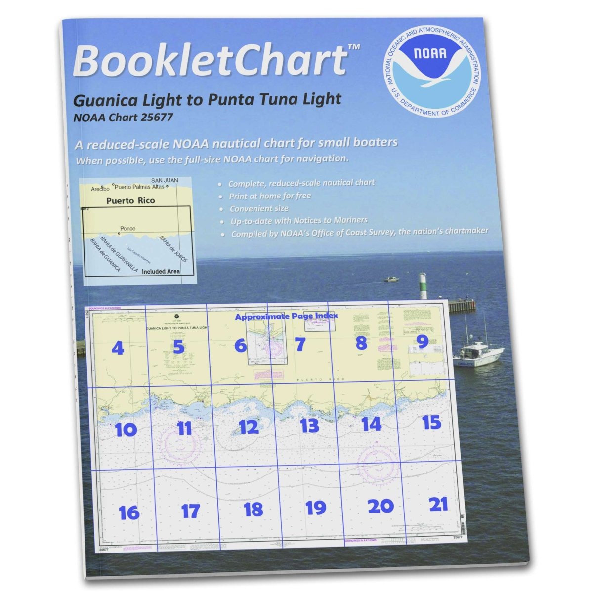 NOAA BookletChart 25677: South Coast of Puerto Rico Guanica Light to Punta Tuna Light; Las Marea. - Life Raft Professionals