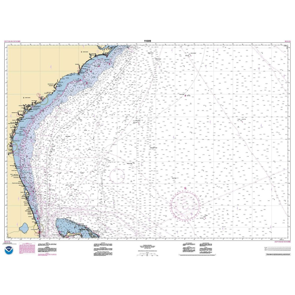 NOAA Chart 11009: Cape Hatteras to Straits of Florida - Life Raft Professionals