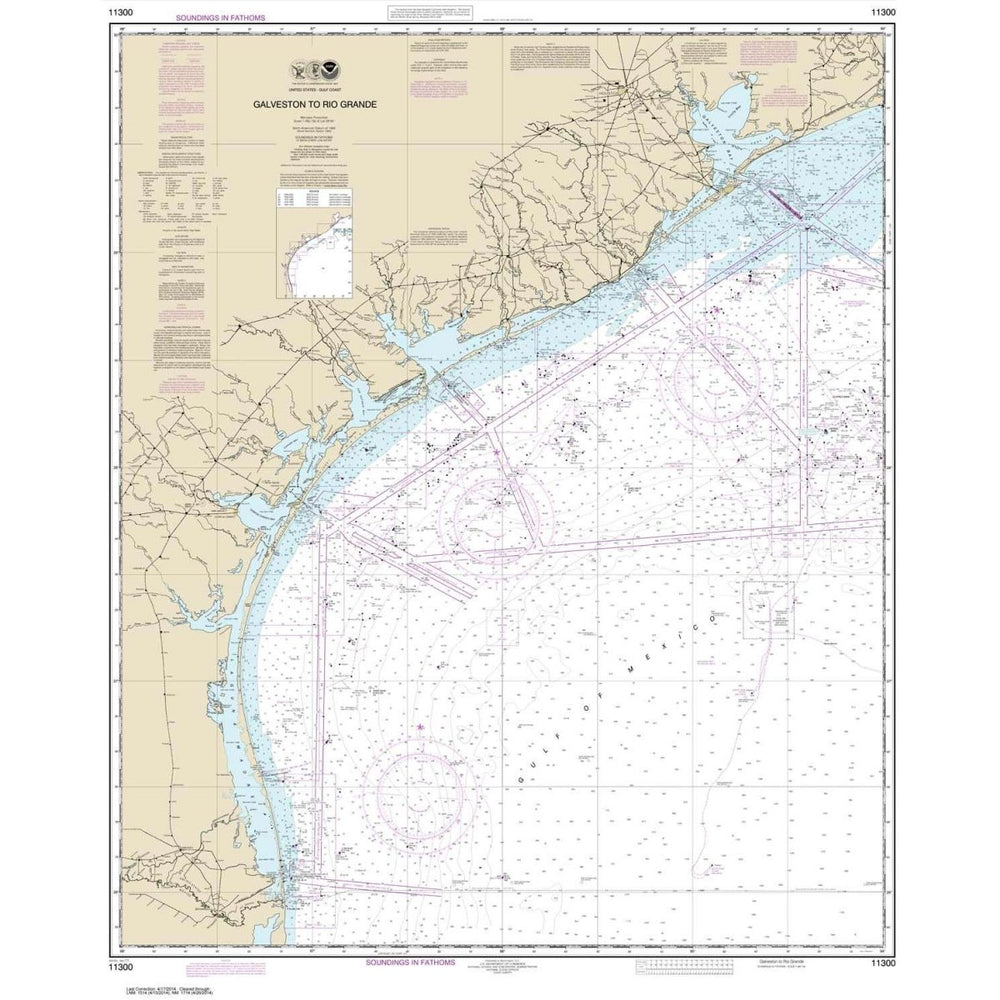 NOAA Chart 11300: Galveston to Rio Grande - Life Raft Professionals