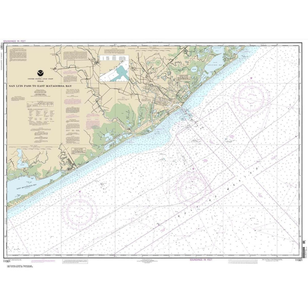 NOAA Chart 11321: San Luis Pass to East Matagorda Bay - Life Raft Professionals