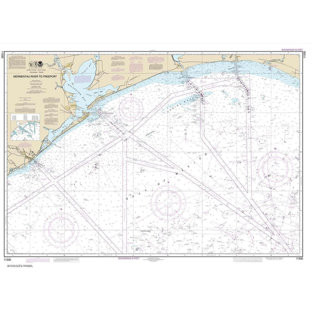 NOAA Chart 11330: Mermentau River to Freeport - Life Raft Professionals