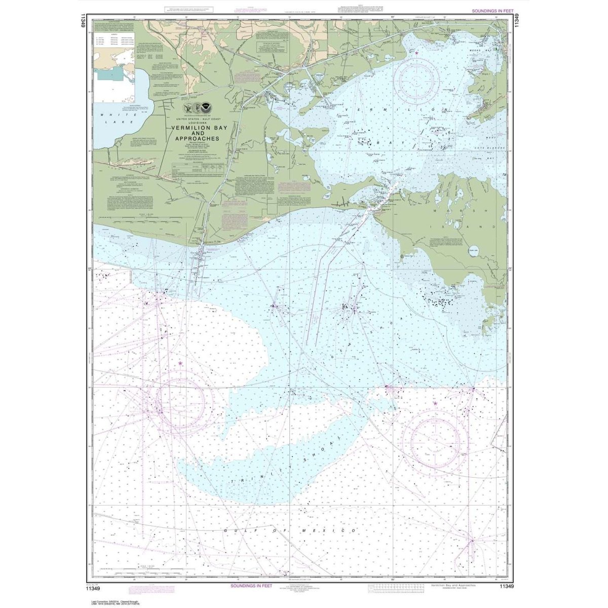 NOAA Chart 11349: Vermilion Bay and approaches - Life Raft Professionals