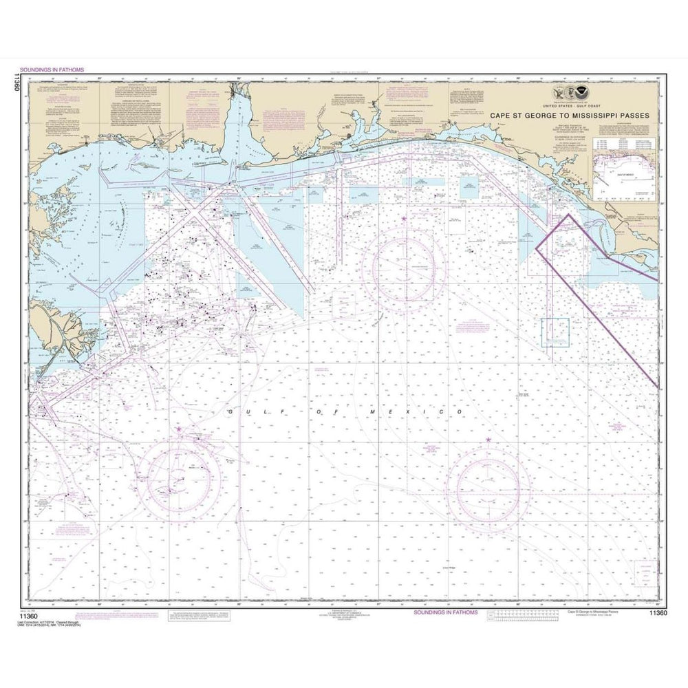 NOAA Chart 11360: Cape St. George to Mississippi Passes - Life Raft Professionals