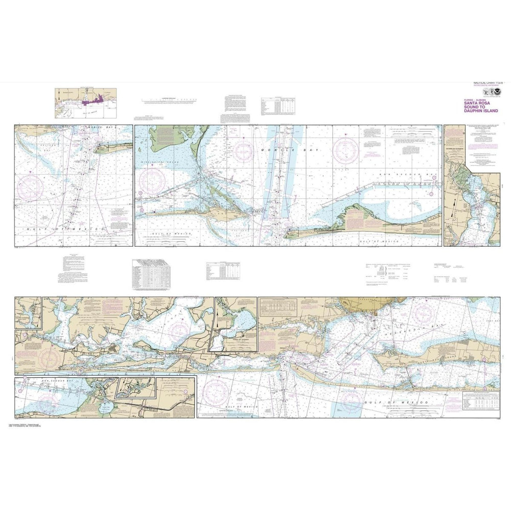 NOAA Chart 11378: Intracoastal Waterway Santa Rosa Sound to Dauphin Island - Life Raft Professionals