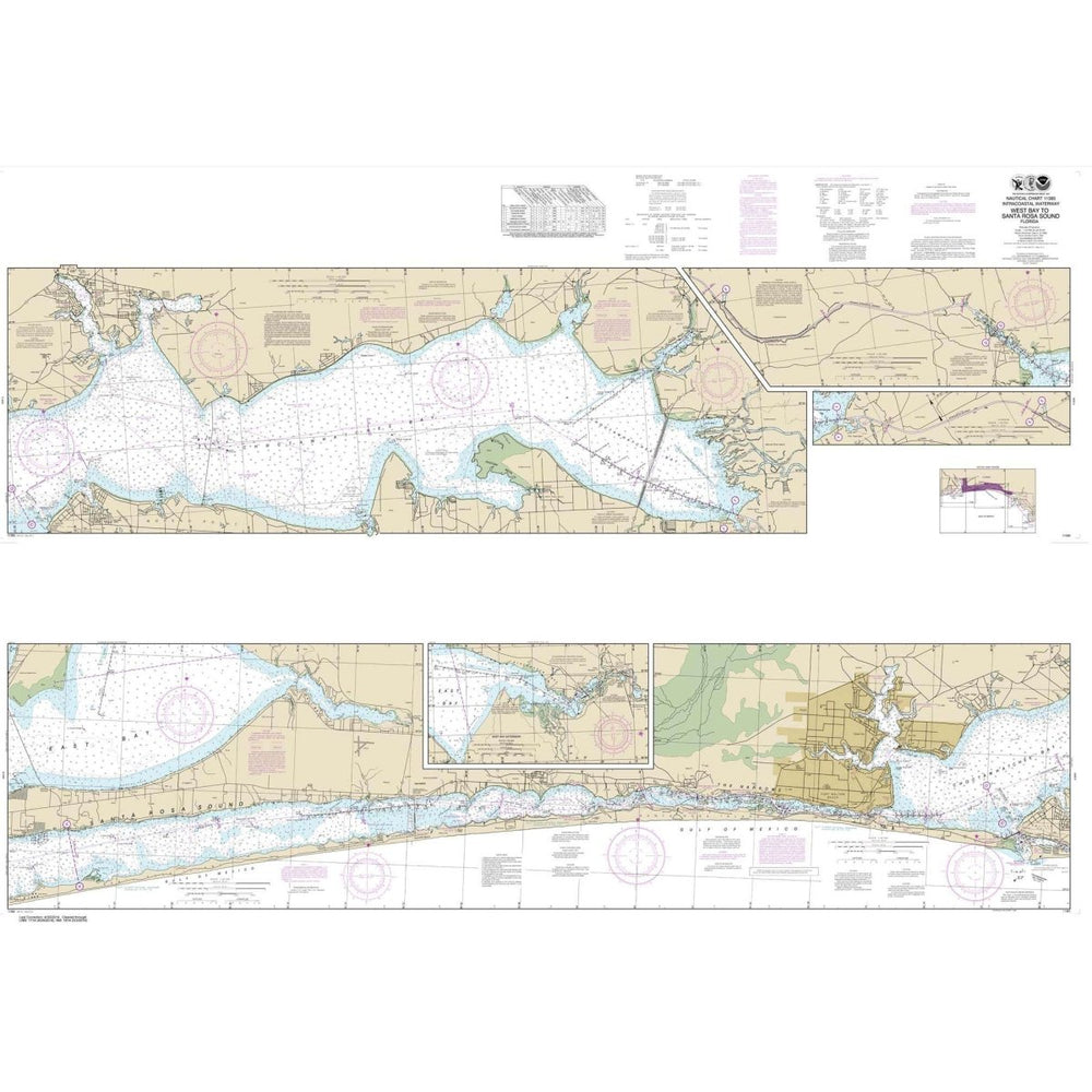 NOAA Chart 11385: Intracoastal Waterway West Bay to Santa Rosa Sound - Life Raft Professionals