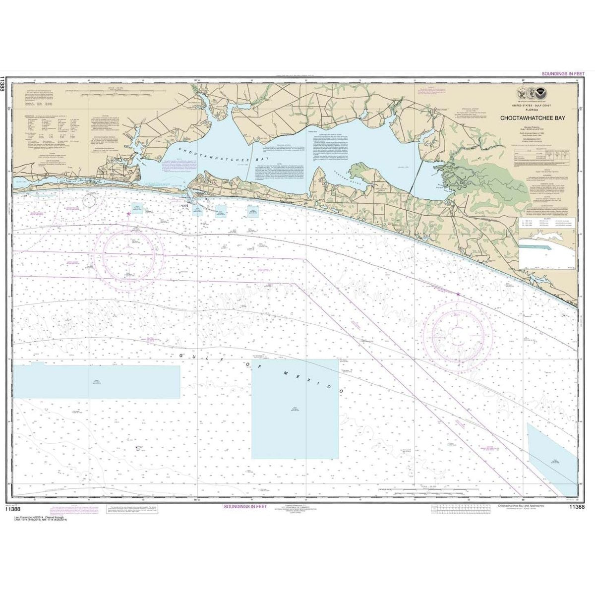NOAA Chart 11388: Choctawhatchee Bay - Life Raft Professionals