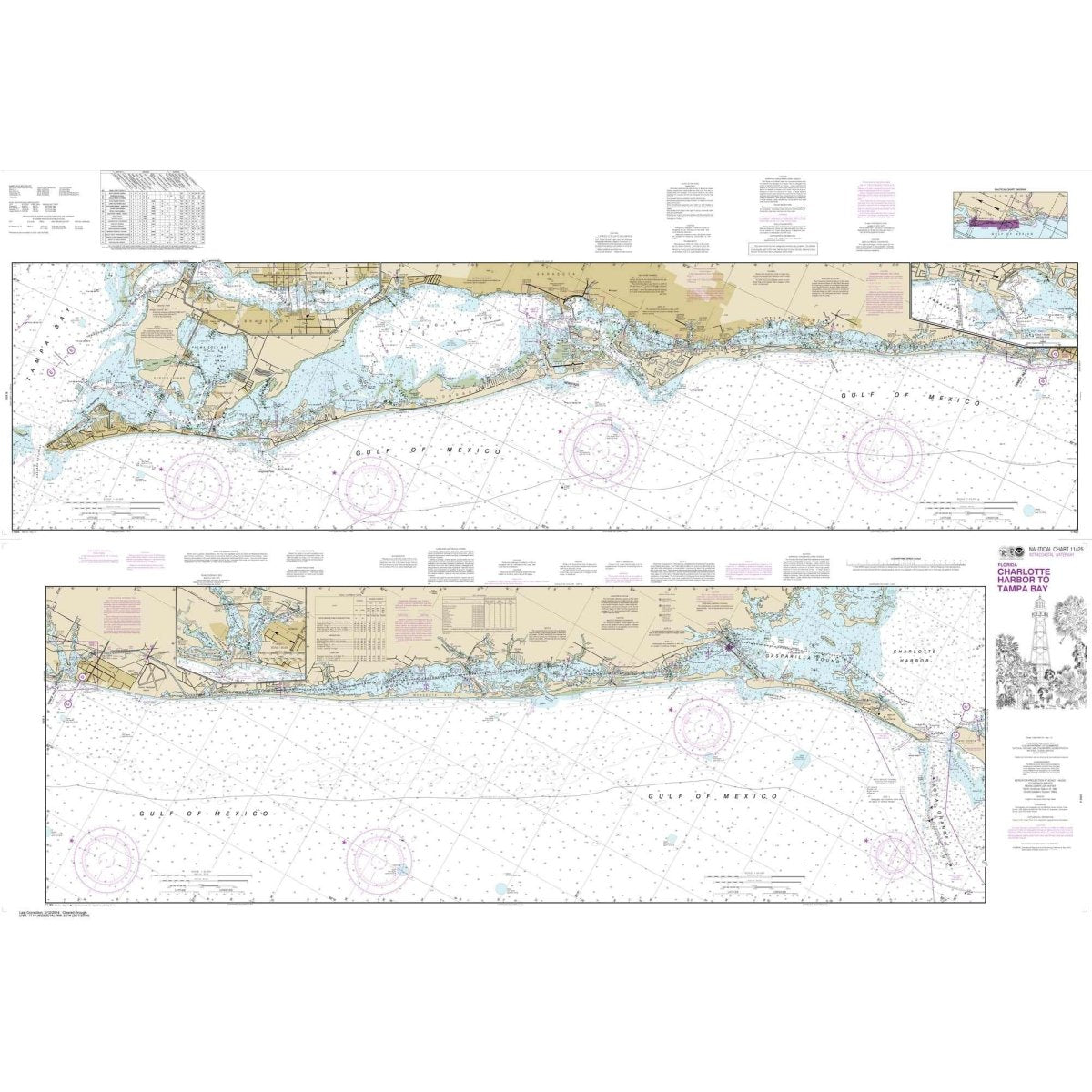 NOAA Chart 11425: Intracoastal Waterway Charlotte Harbor to Tampa Bay - Life Raft Professionals