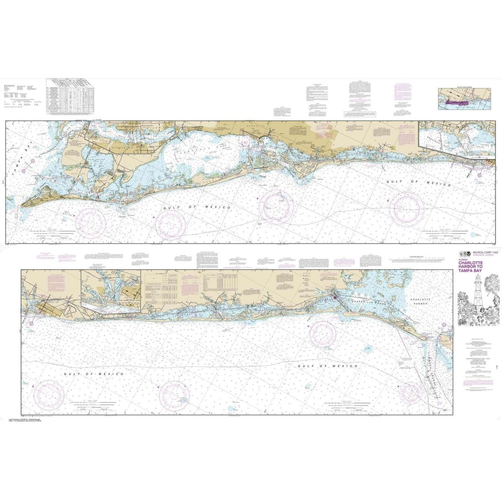 NOAA Chart 11425: Intracoastal Waterway Charlotte Harbor to Tampa Bay - Life Raft Professionals