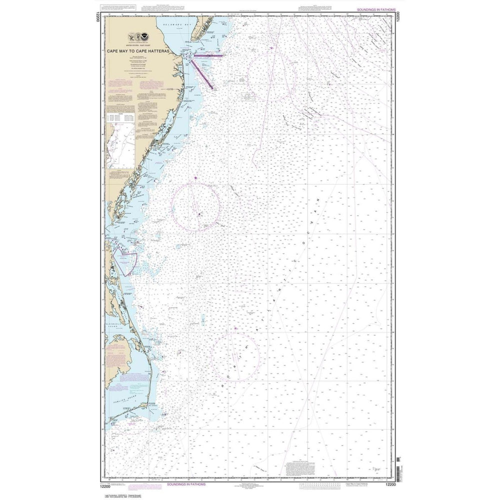 NOAA Chart 12200: Cape May to Cape Hatteras - Life Raft Professionals