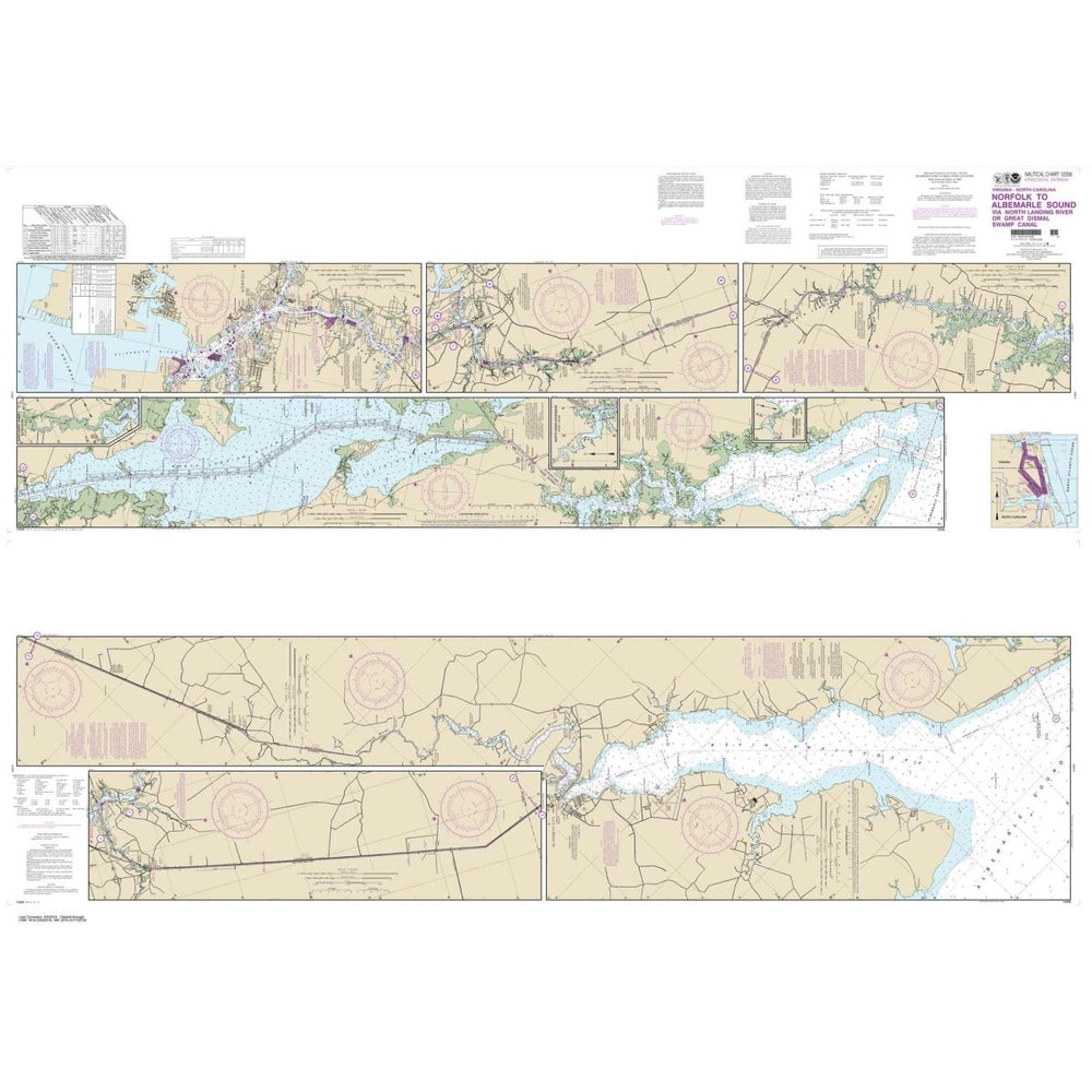 NOAA Chart 12206: Intracoastal Waterway Norfolk to Albemarle Sound via North Landing River or Great Dismal Swamp Canal - Life Raft Professionals