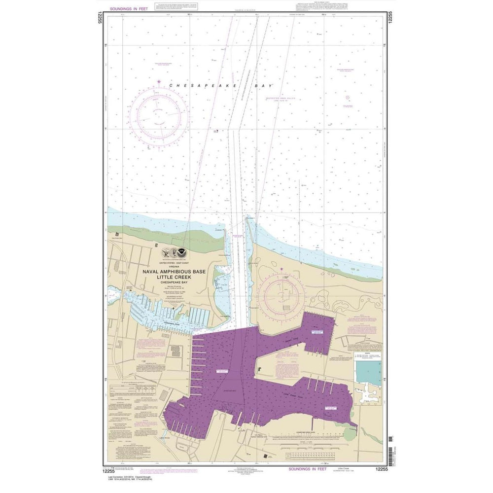 NOAA Chart 12255: Little Creek Naval Amphibious Base - Life Raft Professionals